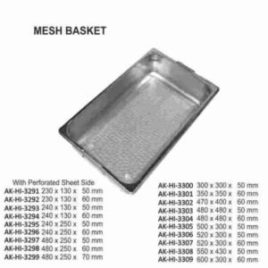 MESH BASKET With Perforated Sheet Side