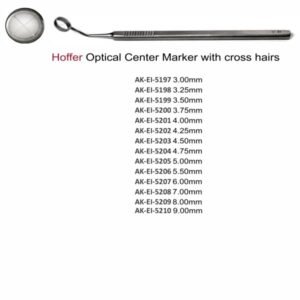 Hoffer Optical Center Marker with cross hairs