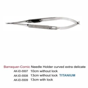 Barraquer-Cornic Needle Holder curved