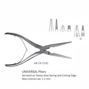 UNIVERSAL Pliers Serrated w/ Heavy duty Spring and Cutting Edge Max Cutting Cap