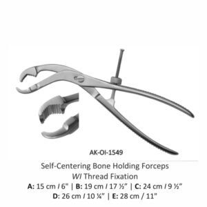 Self-Centering Bone Holding Forceps WI Thread Fixation