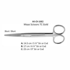 Mayo Scissors TC Gold