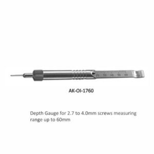 Depth Gauge for 2.7 to 4.0mm screws measuring range up to 60mm
