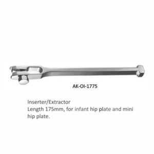 Inserter/Extractor Length 175mm, for infant hip plate and mini hip plate.